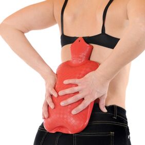 calentar la parte baja de la espalda para el dolor